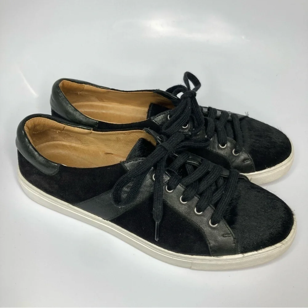 H. S.‎ Trask calf hair sneakers size 9 black